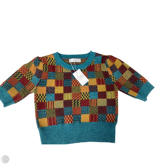 Sweater Short Sleeve By Cme In Teal, Size: L