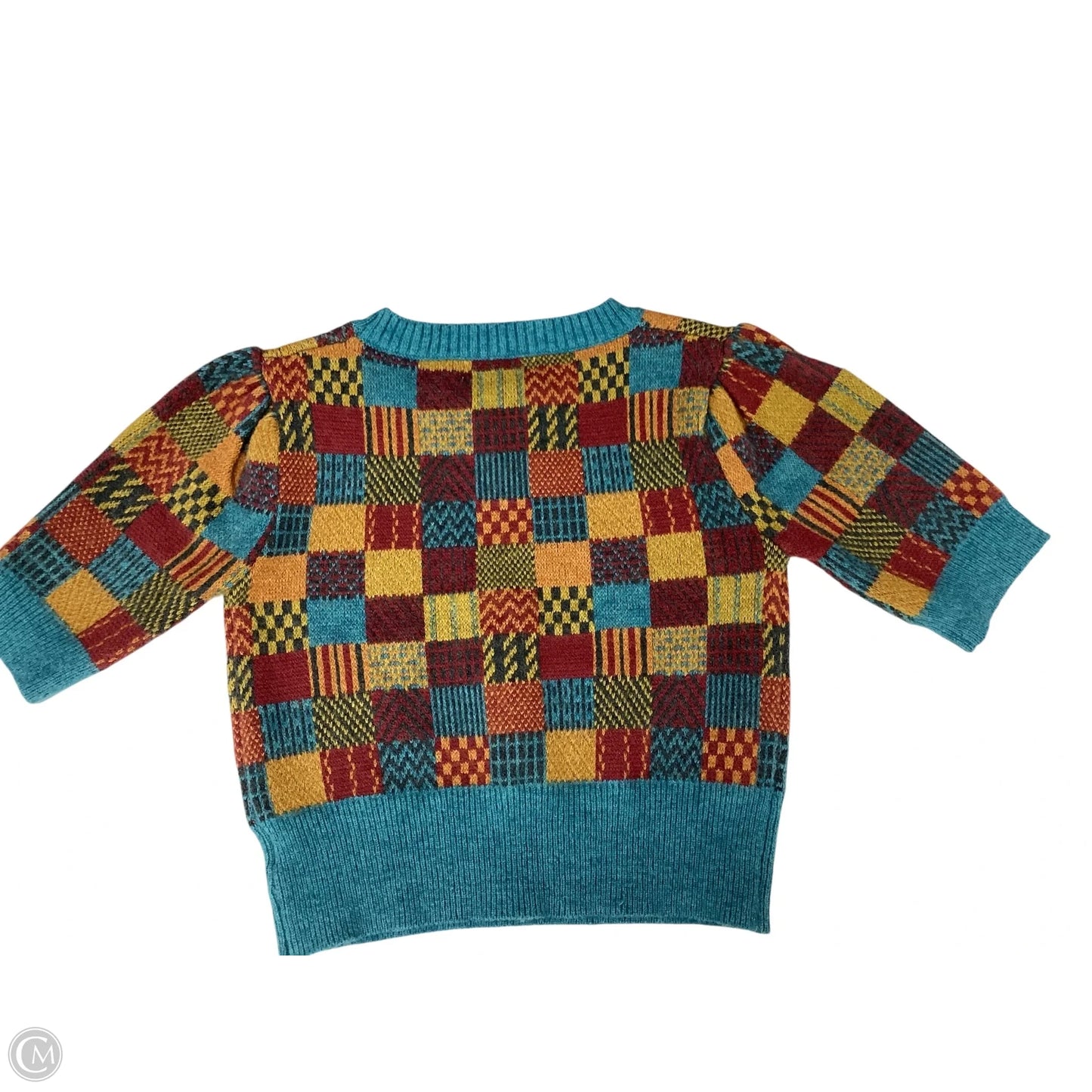 Sweater Short Sleeve By Cme In Teal, Size: L