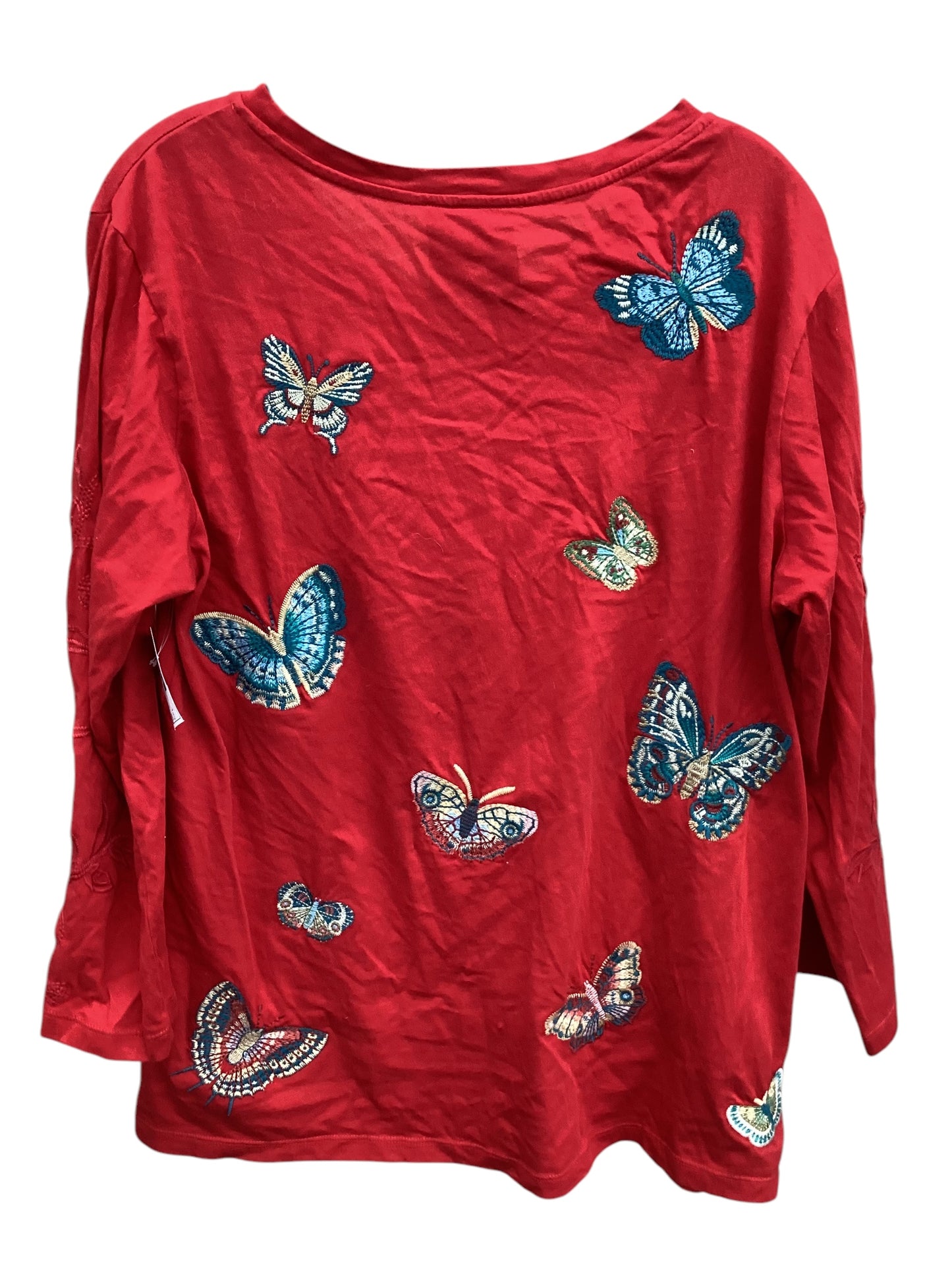 Top Ls By Johnny Was In Red, Size:L
