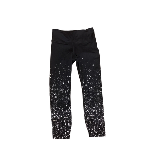 Athletic Leggings By Lululemon In Black & Silver, Size: 6