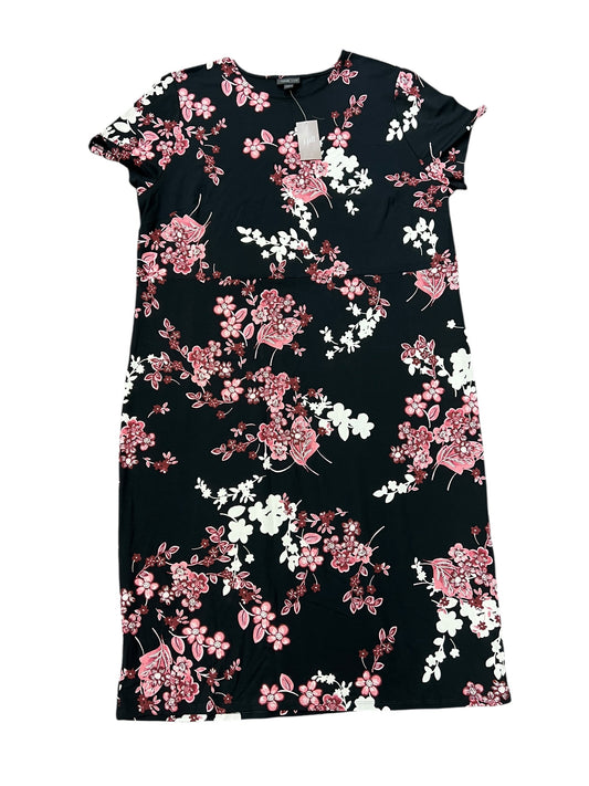Dress Casual Midi By J. Jill In Black & Pink, Size:Xl