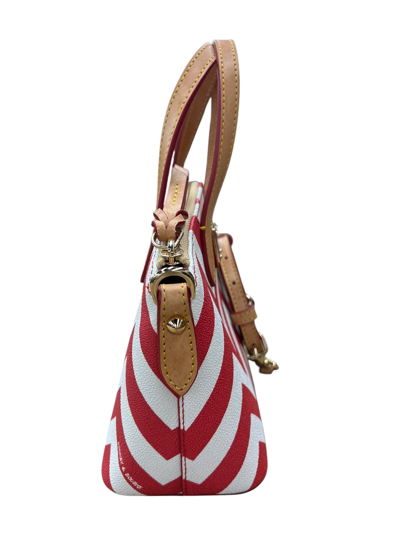 Handbag Designer By Dooney And Bourke In Red & White, Size:Small