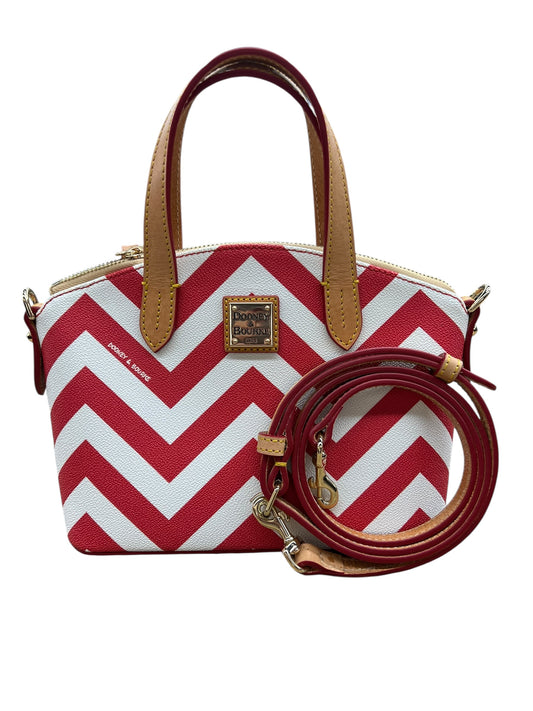 Handbag Designer By Dooney And Bourke In Red & White, Size:Small