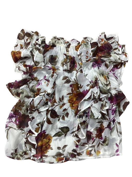 Blouse Sleeveless By Anthropologie In Floral Print, Size:Xs