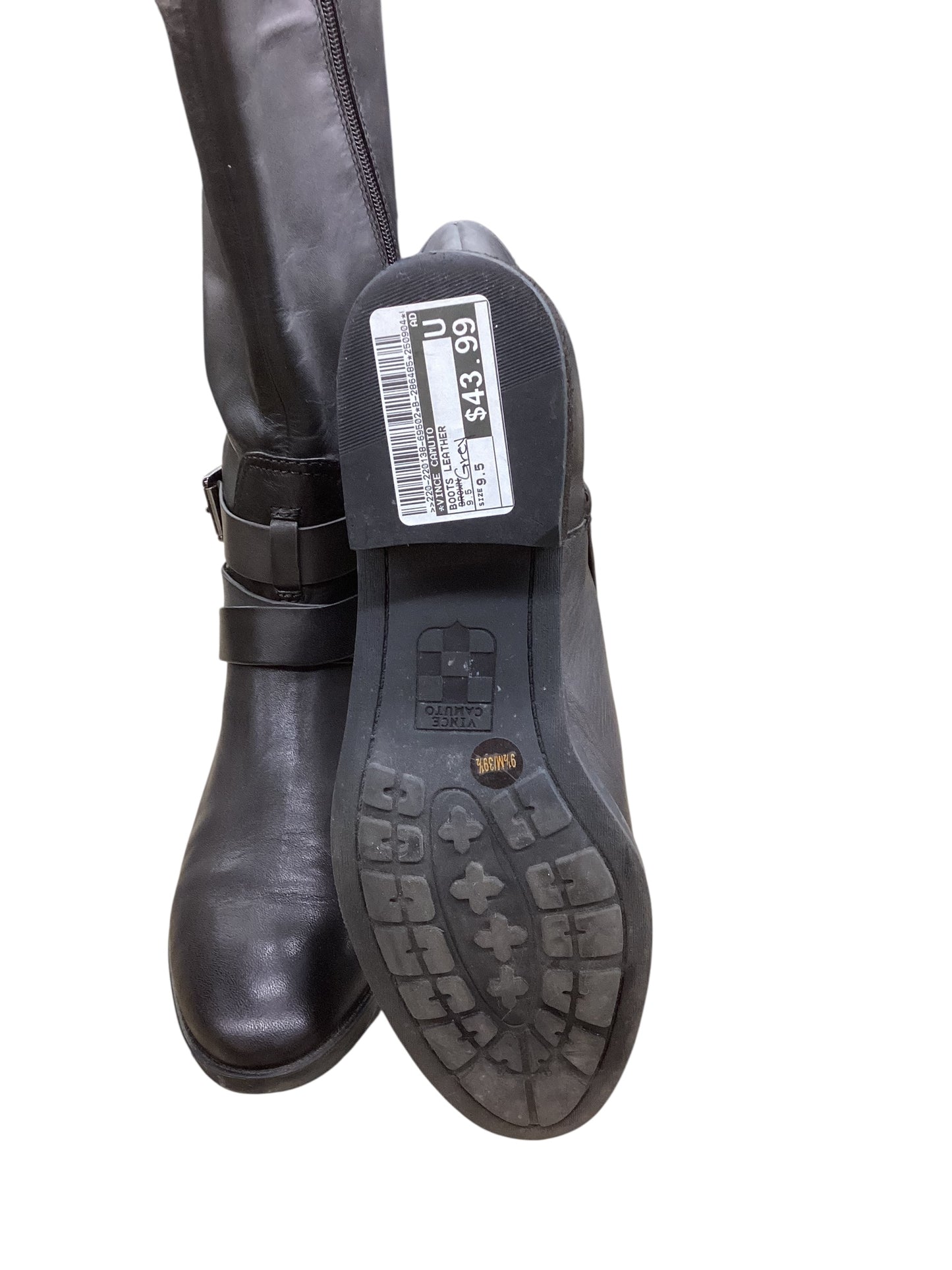 Boots Leather By Vince Camuto In Brown, Size:9.5