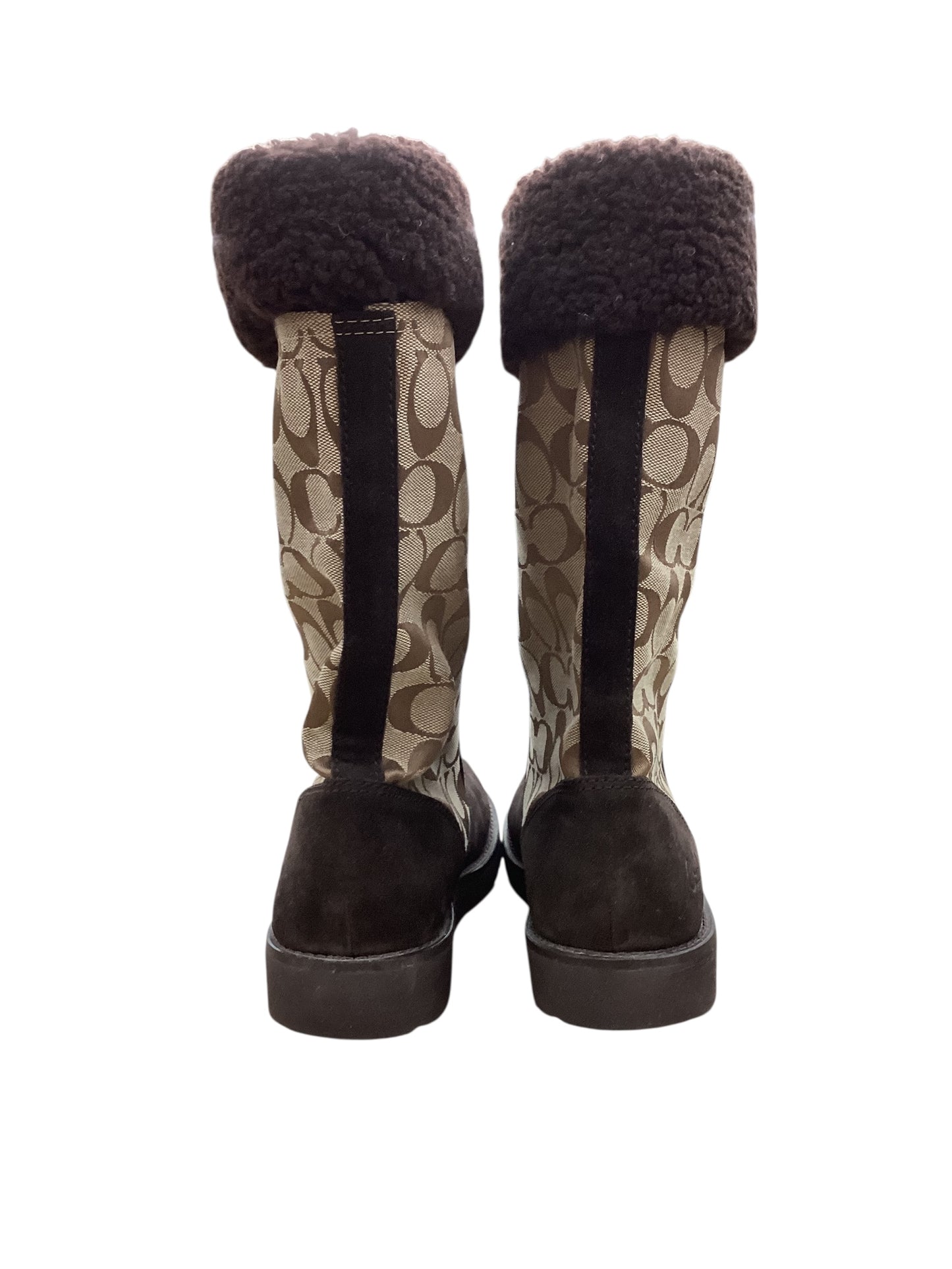 Boots Designer By Coach In Brown, Size:9