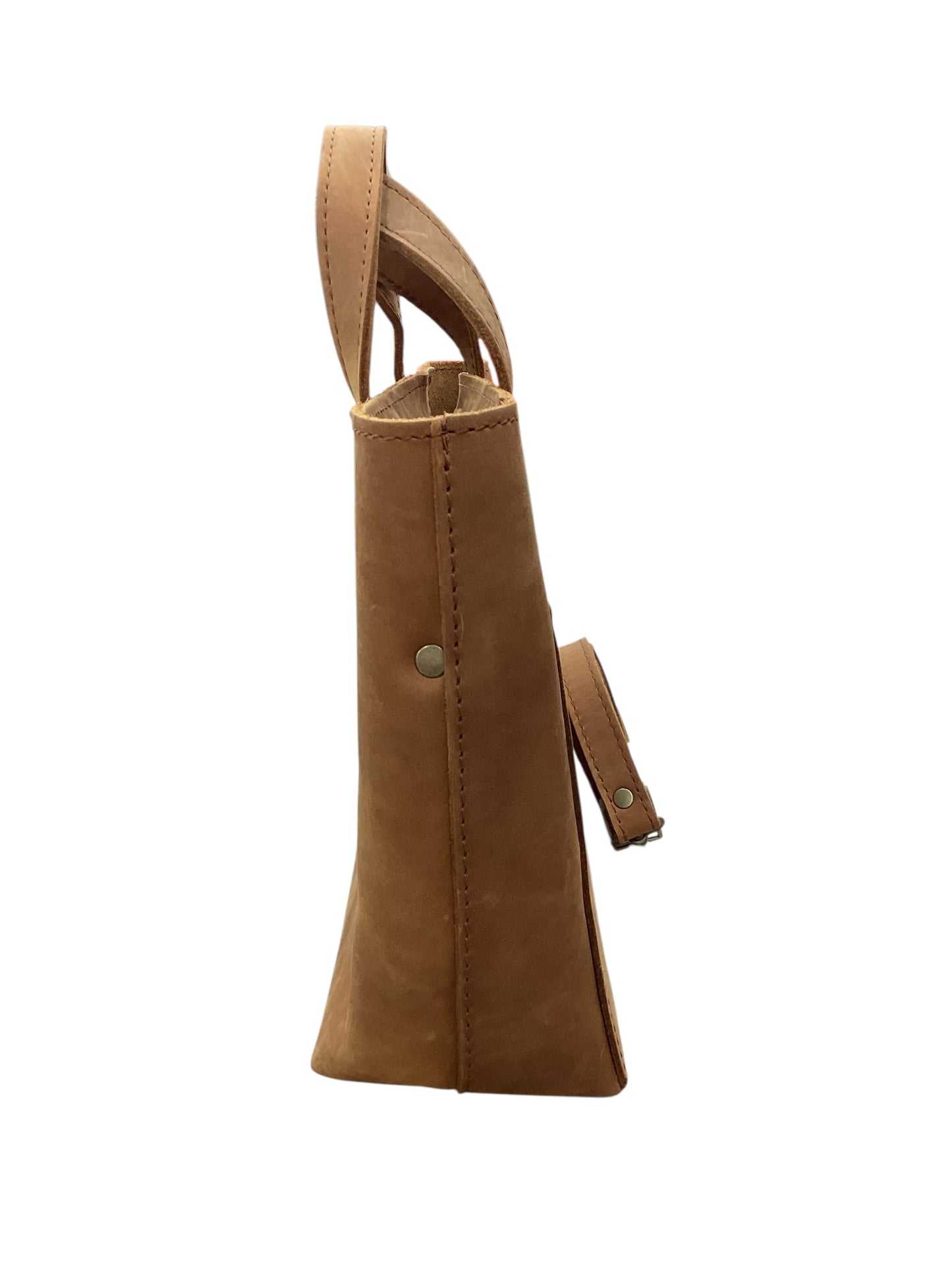 Handbag Leather By Portland Leather In Tan, Size:Medium