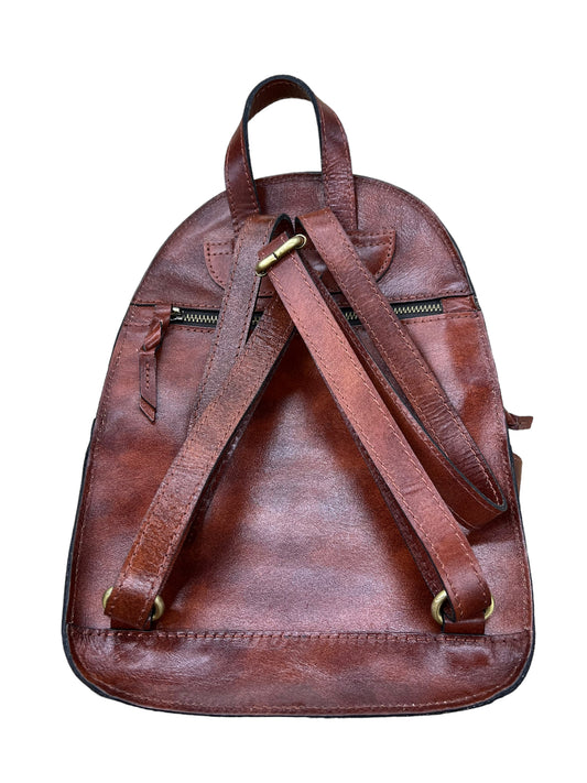 Bags, Louis Stewart Tan Genuine Leather Backpack